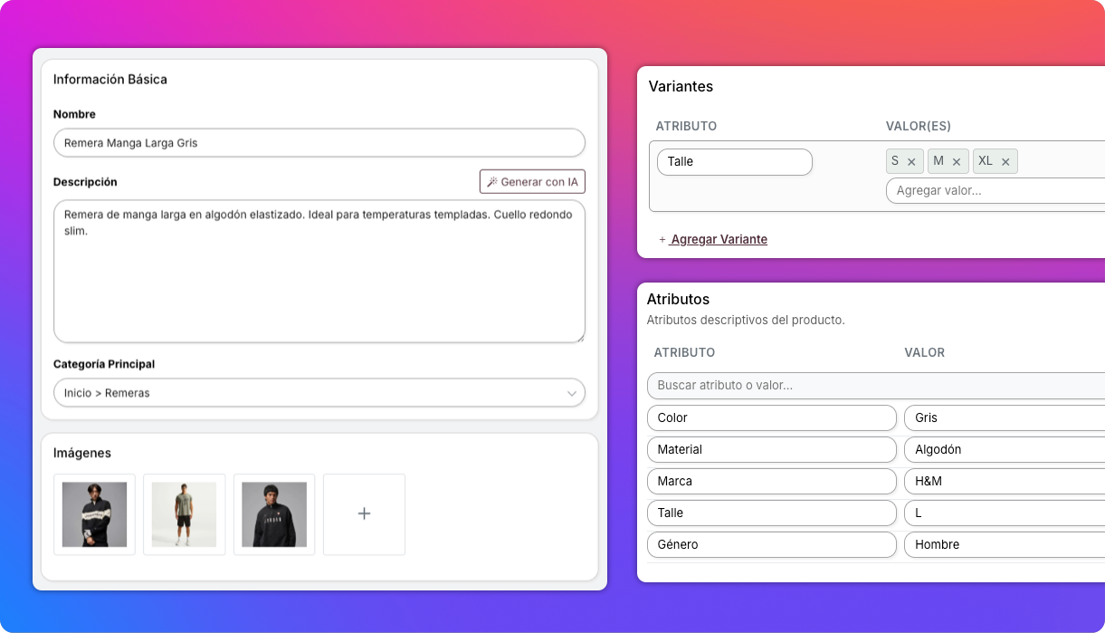 Gestión de productos
