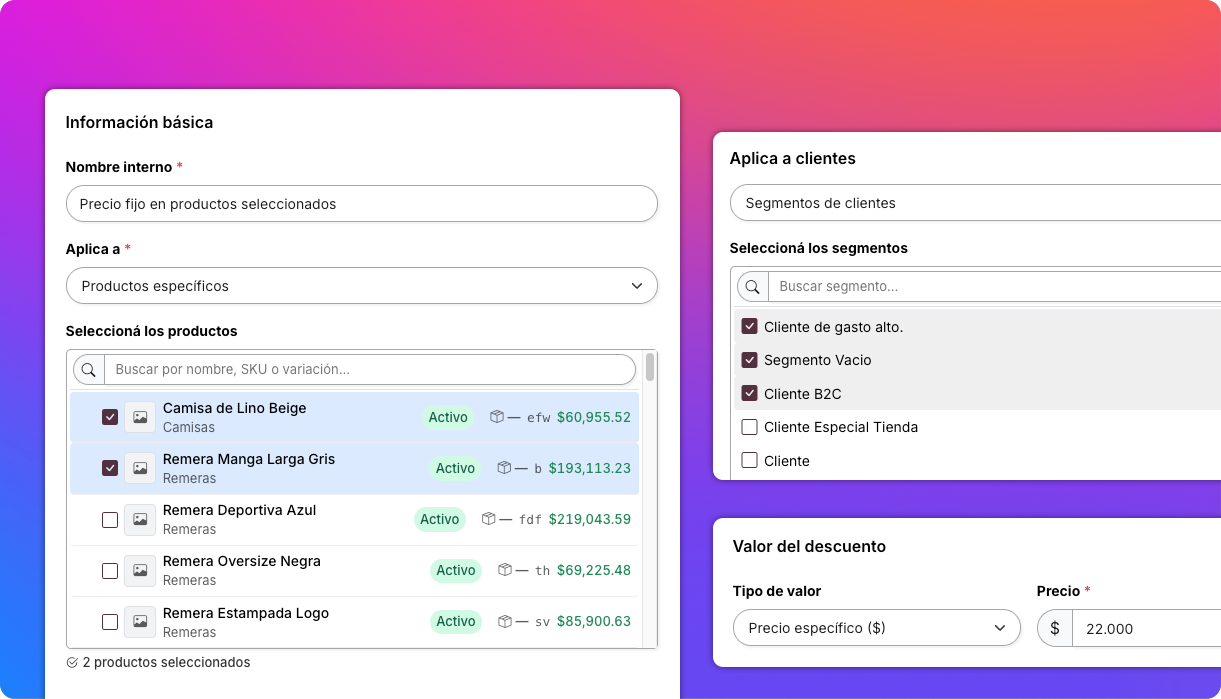 Reglas de precio