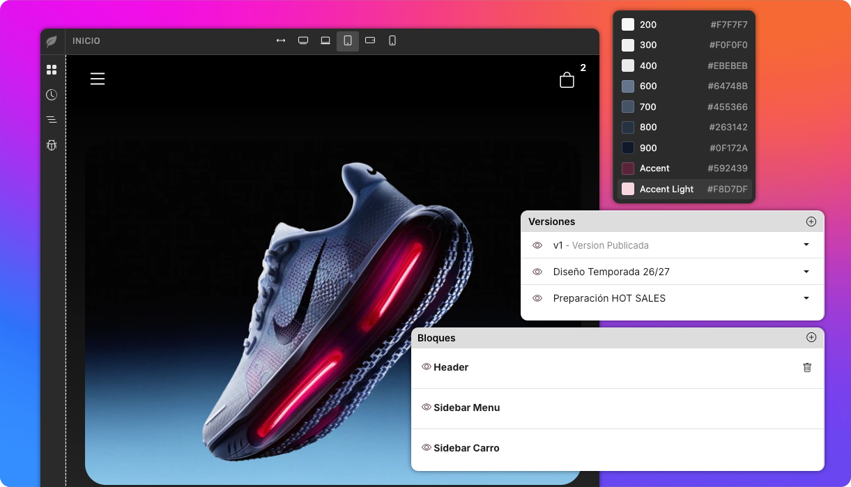 Builder visual de Growcart