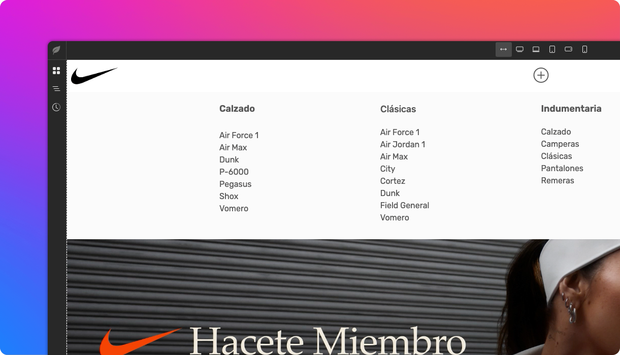 Tabs y menús